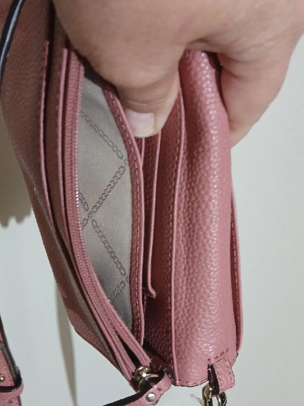 Michael Kors Dusty Pink Leather Crossbody Shoulder Bag